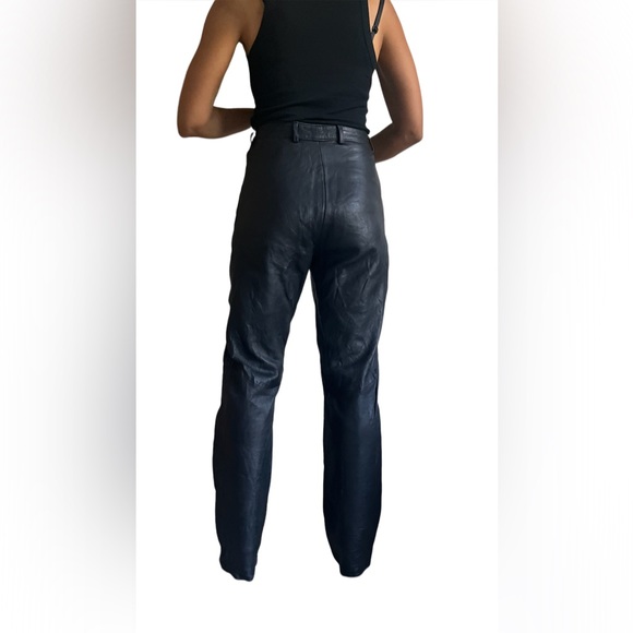 Michael Hoban high waisted leather pants - Picture 3 of 16